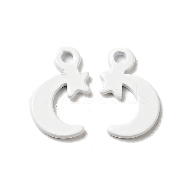 Spray Painted 201 Stainless Steel Charms STAS-G304-20E-1