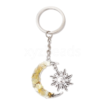 Rhodonite & Amazonite & Larimar & Yellow Opal & White Moonstone Keychian KEYC-JKC00917-1