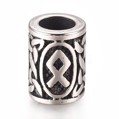 304 Stainless Steel European Beads OPDL-G010-07AS-13B-1