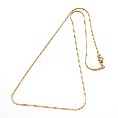 304 Stainless Steel Snake Chain Necklaces NJEW-M124-11-1