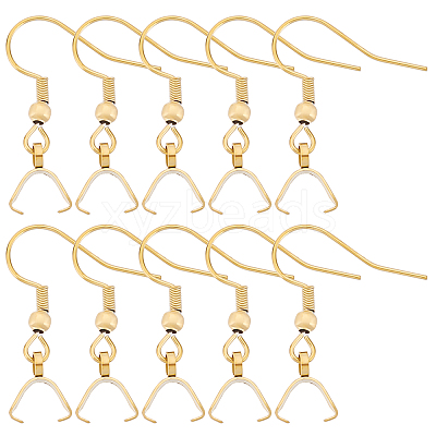 50Pcs Ion Plating(IP) 304 Stainless Steel Hooks STAS-BBC0001-50-1
