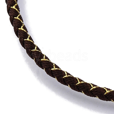 Polyester Cord Braided Bracelet Makings MAK-Z003-01G-30-1