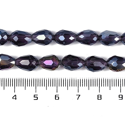 Transparent Electroplate Glass Beads Strands LS-EGLA-N013-T4mm-B06-1