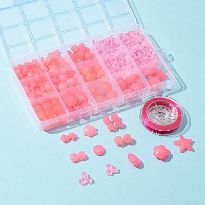 Mixed Shapes Imitation Jelly Acrylic Beads MACR-FS0001-29-1