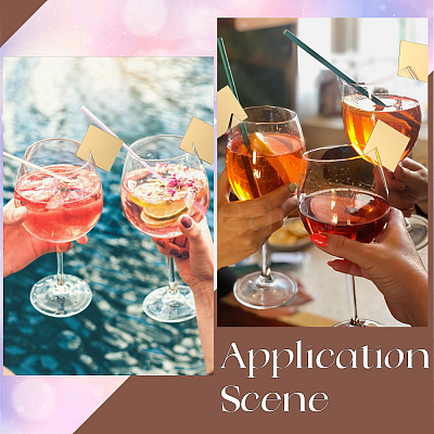 Acrylic Mirror Wine Glass Charms AJEW-SC0002-53A-01-1