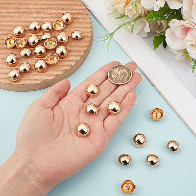 1-Hole Zinc Alloy Buttons FIND-MA0001-18A-G-1