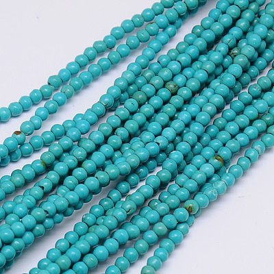 Synthetic Turquoise Beads Strands TURQ-G106-3mm-01F-1