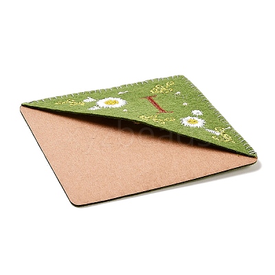 4Pcs Letter Personalized Hand Embroidered Corner Bookmarks JX587I-1