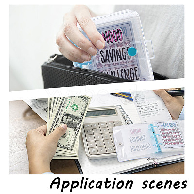 3-Ring 4 Inch PVC Mini Binder Savings Challenge DIY-WH0430-204C-1