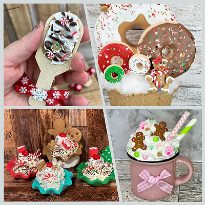 Christmas Themed 1 Set DIY Epoxy Resin Material Filling DIY-SC0027-30C-1