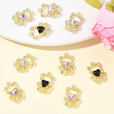 10Pcs Alloy with Rhinestone Pendants ALRI-FS0001-07-1