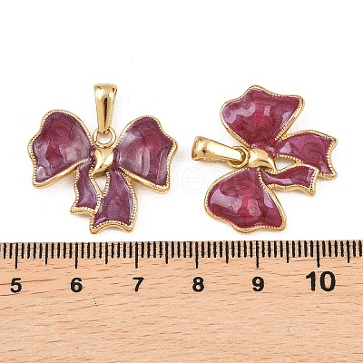 304 Stainless Steel Enamel Pendants STAS-P438-11G-1