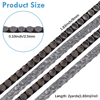 2 Yards Stainless Steel Nailhead Trim OCOR-GF0005-80-1