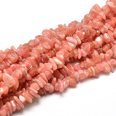 Grade A Natural Rhodochrosite Chip Beads Strands G-E271-93-1