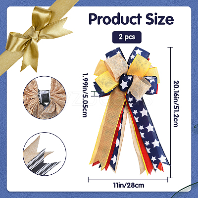 Polyester Big Bowknot FIND-WH0126-414B-1