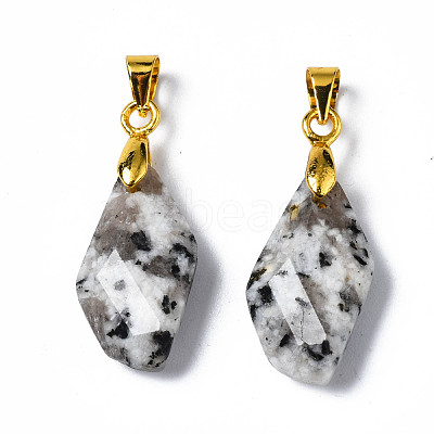 Natural Sesame Jasper Pendants G-Q998-008F-1