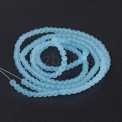 Baking Paint Transparent Glass Bead Strands GLAA-S031-4mm-21-1