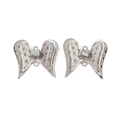 Brass Crystal Rhinestone Filigree Connector Charms RB-CBA890A-01P-1