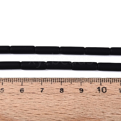 Frosted Opaque Glass Beads Strands X-GLAA-N070-01A-D01-1
