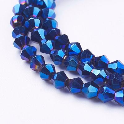 Electroplate Glass Beads Strands EGLA-S057-2-1