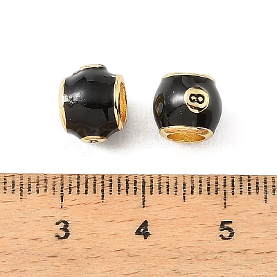 Brass Enamel European Beads KK-CBA9CBD-15G-1