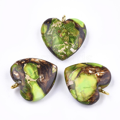 Assembled Bronzite and Imperial Jasper Pendants X-G-T111-04H-1