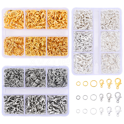 558Pcs 3 Styles Iron Open Jump Rings FIND-YW0007-77-1