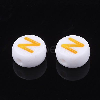 Initial Acrylic Beads X-OACR-E001-20N-1