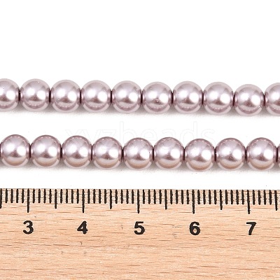 Eco-Friendly Dyed Glass Pearl Round Beads Strands HY-A002-6mm-RB017-1
