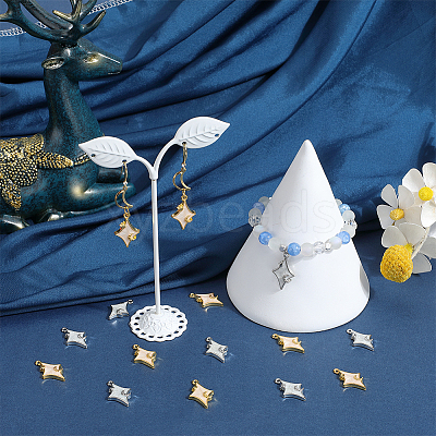 32Pcs 2 Colors Alloy Enamel Pendants ENAM-SC0005-63-1