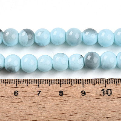 Baking Paint Glass Beads Strands DGLA-N013-8mm-03-1