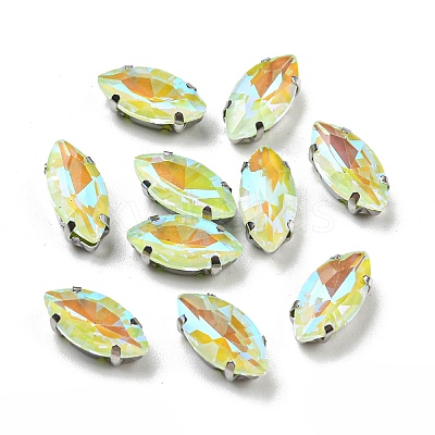 Mocha Fluorescent(MI) Horse Eye Sew on Rhinestone GGLA-R043-01A-P06-1