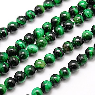 Natural Tiger Eye Beads Strands G-G544-6mm-03-1