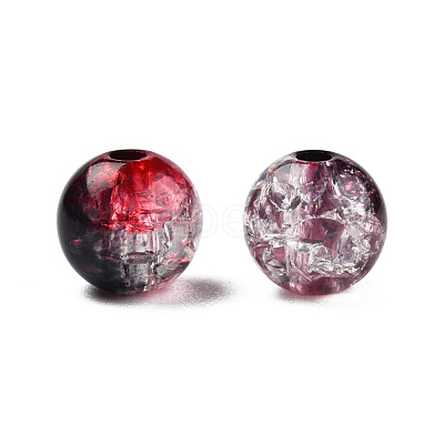 Transparent Crackle Acrylic Beads CACR-N002-17A-1