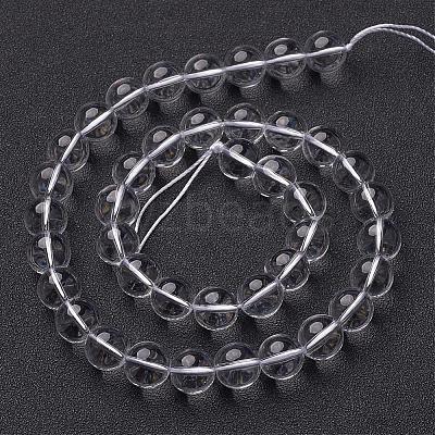 Synthetic Quartz Crystal Beads Strands GSR10mmA039-1-1