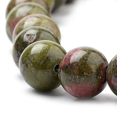 Natural Unakite Beads Strands G-S259-14-12mm-1