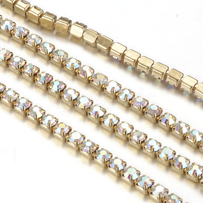 Brass Rhinestone Strass Chains CHC-T001-SS16-02C-1