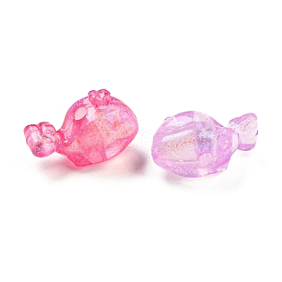 Transparent Luminous Acrylic Beads MACR-D024-37-1