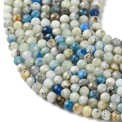 Natural Blue Azurite Beads Strands GG-CBAE031-A03-3mm-1