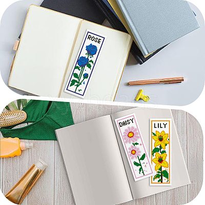 1 Bag Bookmarks Painting Needle Felting Kit for Beginners DIY-CP0013-36C-1