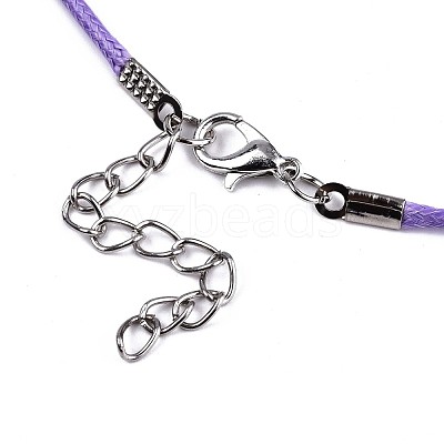 Waxed Cotton Cord Necklace Making MAK-S034-021-1