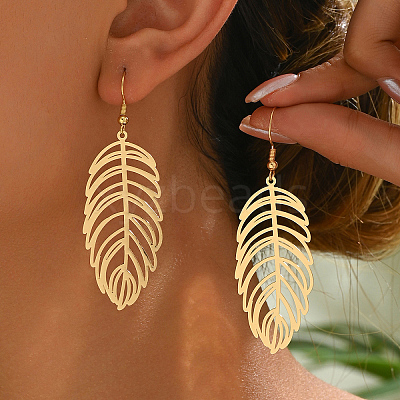 Elegant Iron Dangle Earrings CU1460-1-1
