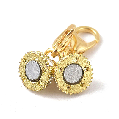 Alloy Rhinestone Magnetic Clasps LS-ALRI-TAC0001-01G-1