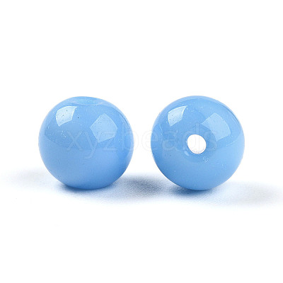 Opaque Solid Color Glass Beads GLAA-N007-8mm-A14-1