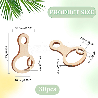 30Pcs Wood Thread Winding Boards FIND-PH0020-67B-1