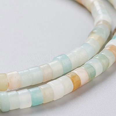 Natural Flower Amazonite Beads Strands G-F631-A34-1