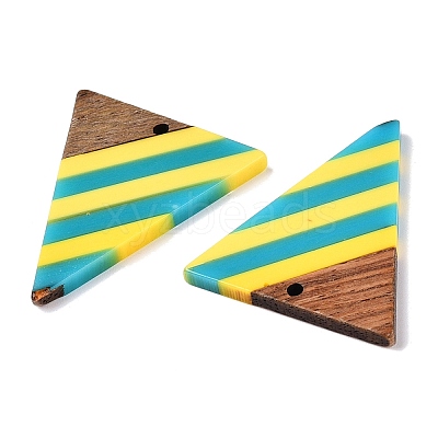 Epoxy Resin & Walnut Wood Pendants RESI-N039-121T-1