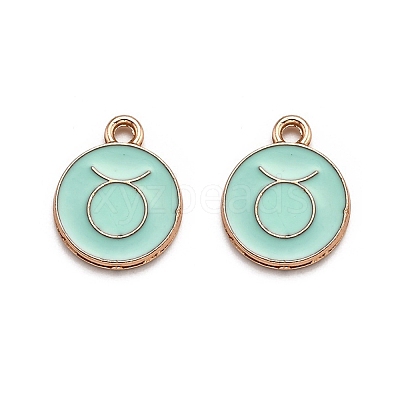 Alloy Enamel Pendants ENAM-S124-01B-15C-1