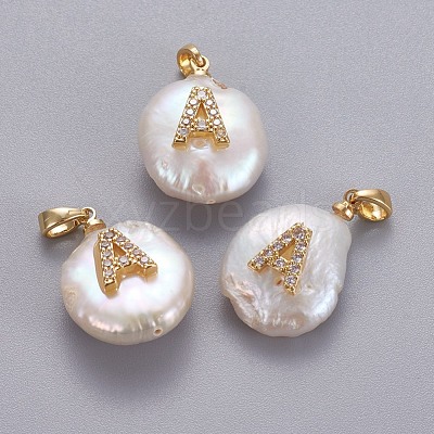 Natural Cultured Freshwater Pearl Pendants KK-L187-A-01A-1