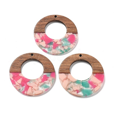 Resin and Walnut Pendants FIND-R051-13H-1